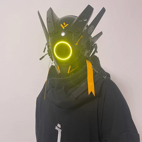 Spectre Mask cyberpunk LED mask – view 1