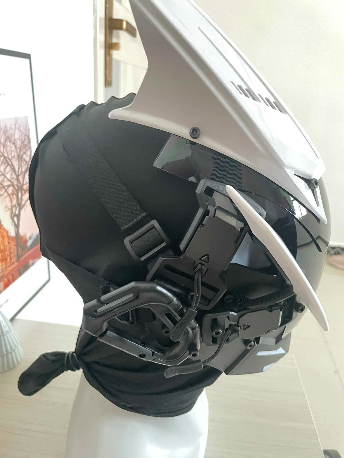 Ronin Helmet light up LED cyberpunk samurai helmet – view 6