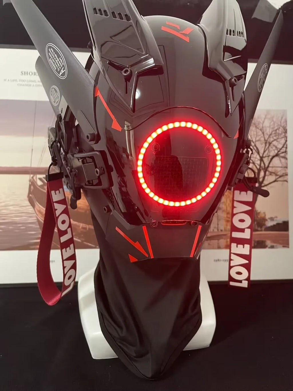 Spectre Mask cyberpunk LED mask – view 5