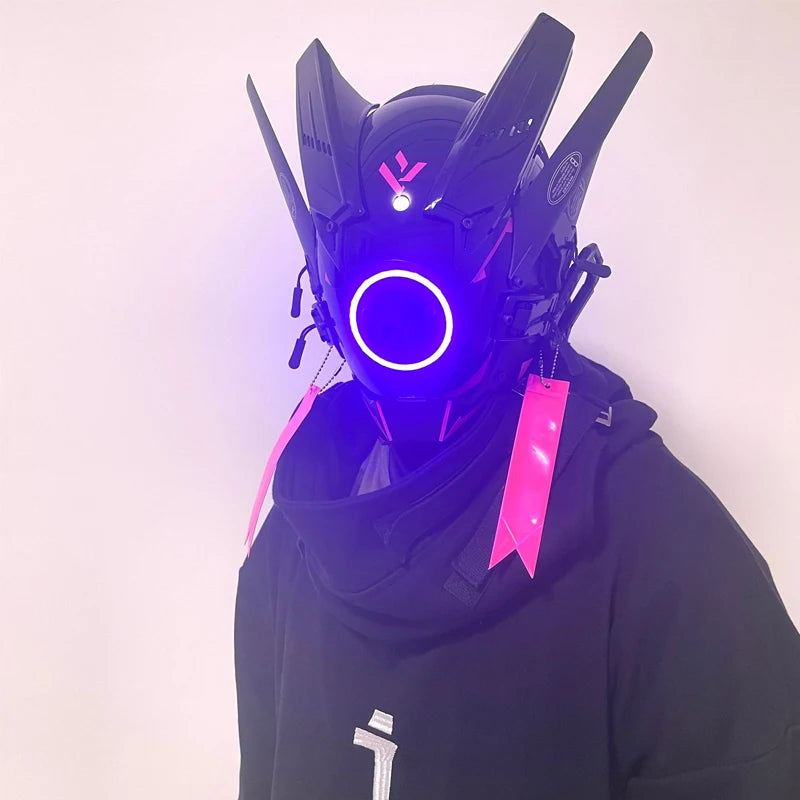 Spectre Mask cyberpunk LED mask – view 3